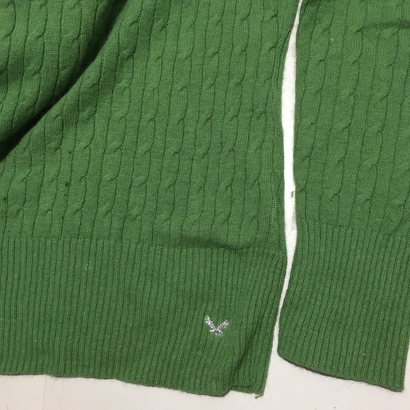 LUCIDITY KNIT V-NECK GREEN SOFT SWEATER size L - Picture 5 of 7